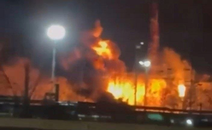 Fire at the Tikoretsk-Nafta oil depot in Krasnodar Krai