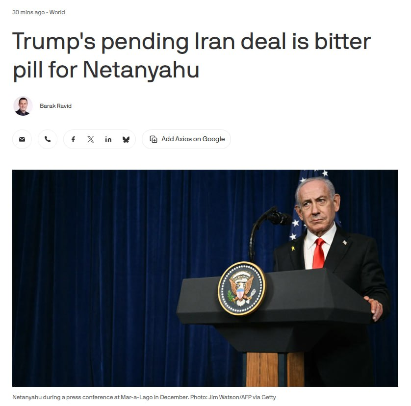 US Told Israel To Expect A Deal, Israel Afraid It Won’t Meet Their Objectives
